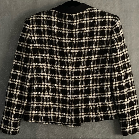 VTG Talbots Womens Plaid Checkered Button Up Wool Blend Blazer/Jacket Coat Sz 6 - Picture 2 of 10
